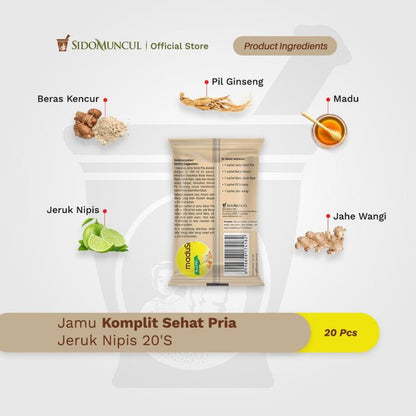 Jamu Komplit Sehat Pria Jeruk Nipis 20's - Menjaga Daya Tahan Tubuh