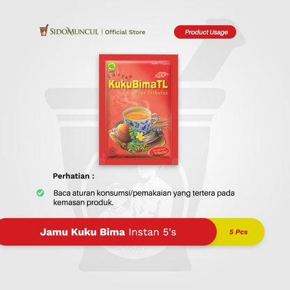 Kuku Bima Instant Herbal Drink 3x5's - Boosts Men's Stamina and Vitality