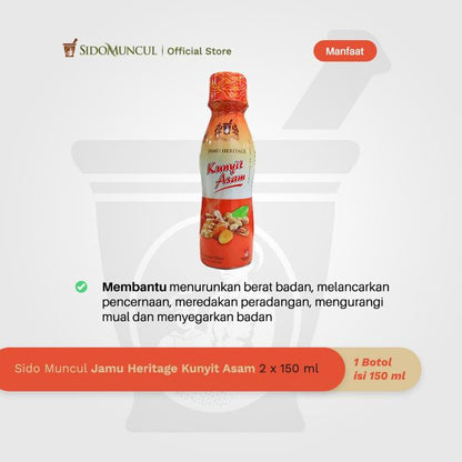 Jamu Heritage Kunyit Asam 2x150ml Sido Muncul Menyegarkan Badan