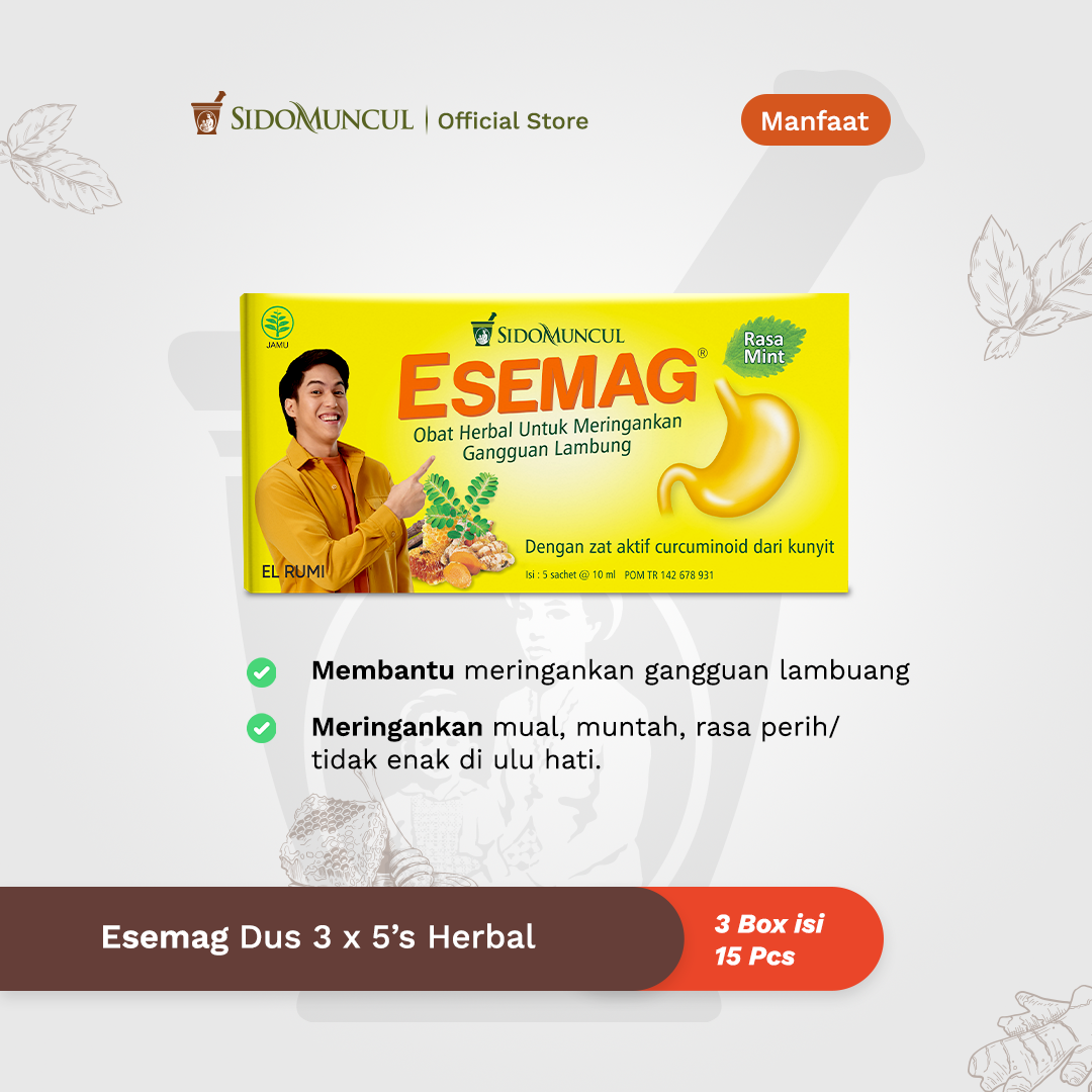 Sido Muncul Esemag Cair 3x5's - Sakit Perut Lambung Maag Perih