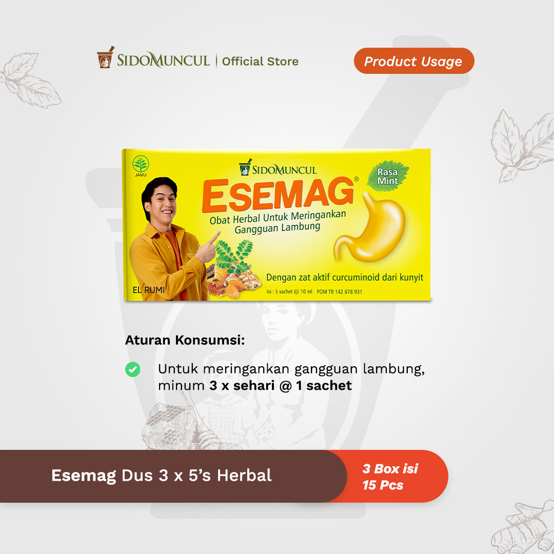 Sido Muncul Esemag Cair 3x5's - Sakit Perut Lambung Maag Perih