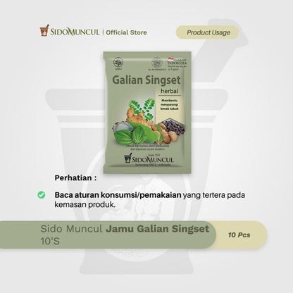 Sido Muncul Jamu Galian Singset 10's - Mengurangi Lemak Tubuh