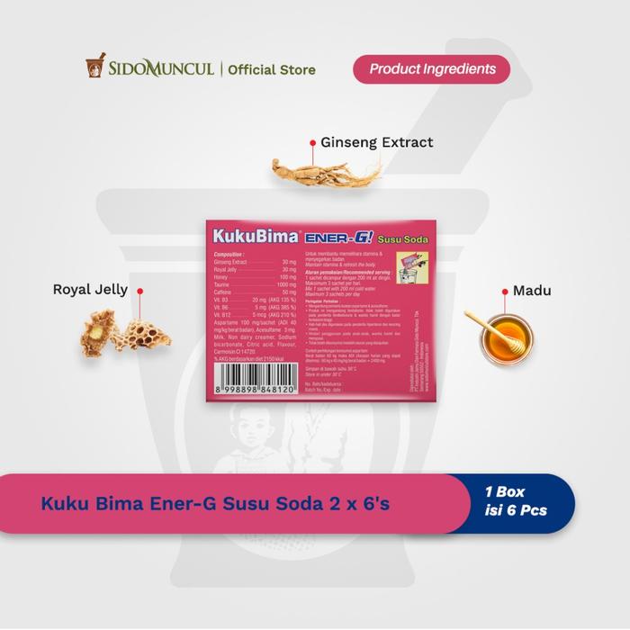 Kuku Bima Ener-G Milk Soda 2×6 Pack – Energy Drink for Increased Stamina