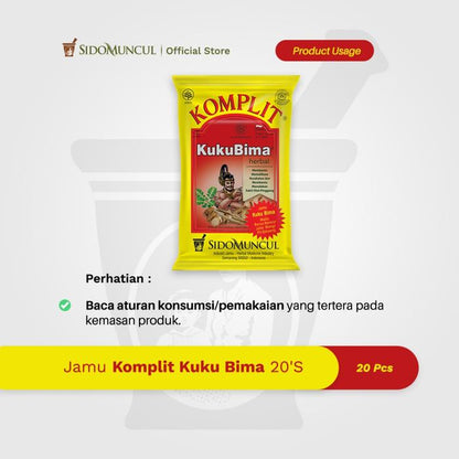 Kuku Bima Complete Herbal Tonic, 20 Sachets — Boosts Men’s Stamina and Vitality