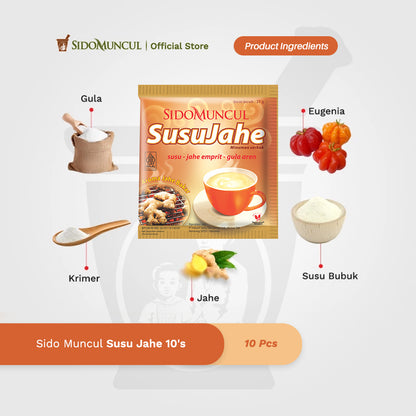 Sido Muncul Ginger Milk Drink 10's - Warms the Body