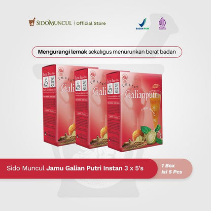 Instant Galian Putri Herbal Medicine 3x5's - Reduces Fat, Improves Skin Health