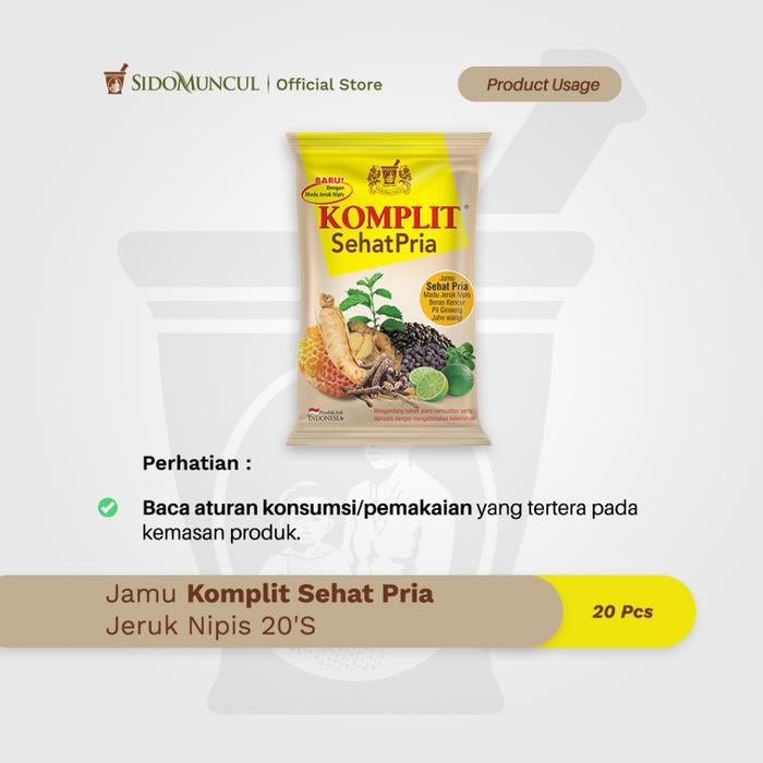 Jamu Komplit Sehat Pria Jeruk Nipis 20's - Menjaga Daya Tahan Tubuh