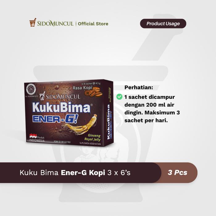 Kuku Bima Ener-G Kopi 3x6's - Minuman Berenergi Penambah Stamina