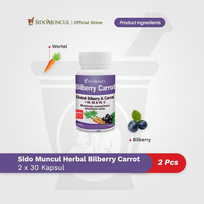 Paket Mata Sehat - Sido Muncul Herbal Bilberry Carrot 2btl Mata Segar