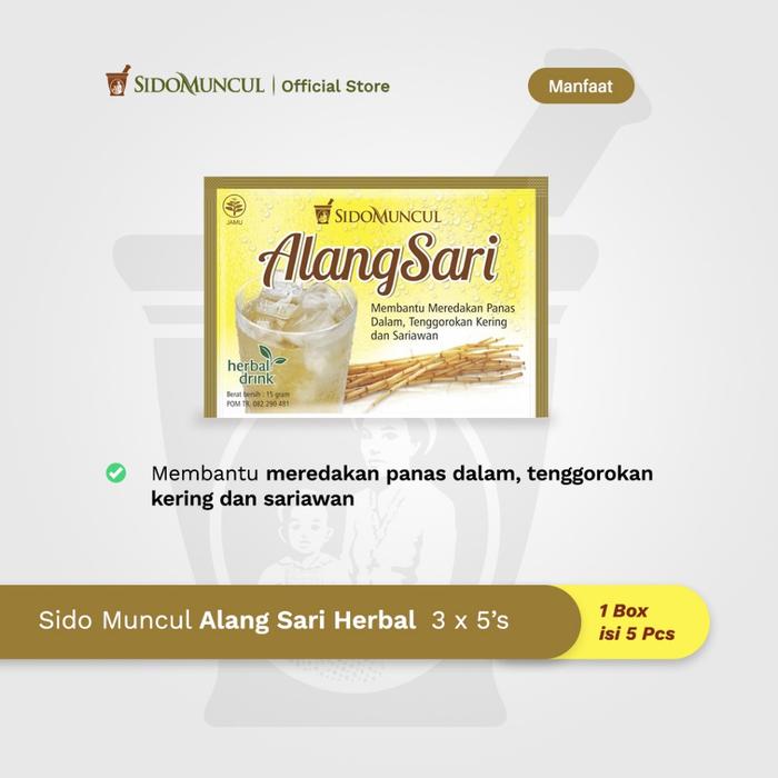 Alang Sari Herbal 3x5's - Mencegah Sariawan & Panas Dalam