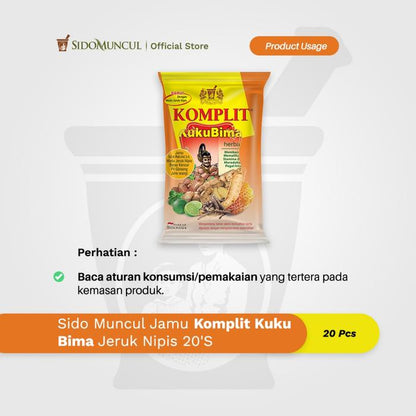 Sido Muncul Jamu Komplit Kuku Bima Lime 20's - Men's Stamina
