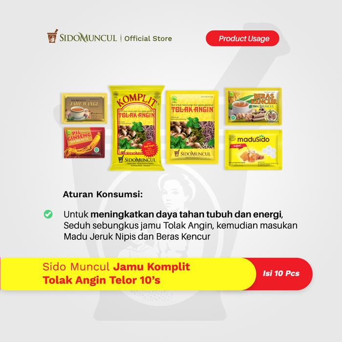 Jamu Komplit Tolak Angin Telor 10's - Mual Kembung Keringat Dingin