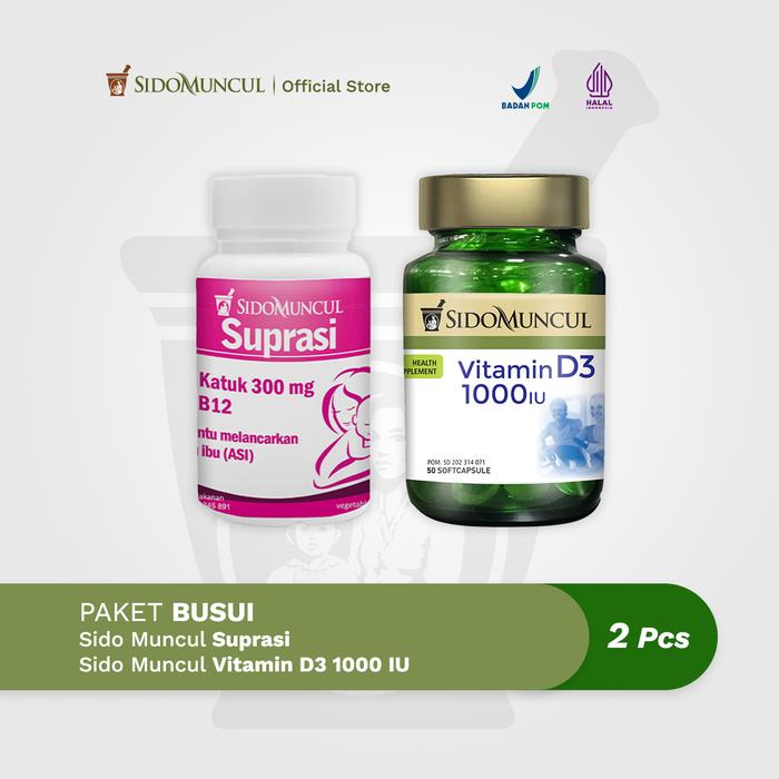 Breastfeeding Package - Sido Muncul Herbal Suprasi + Vit D3 1000 IU