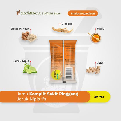 Complete Herbal Medicine for Lower Back Pain with Lime, 20 Pieces