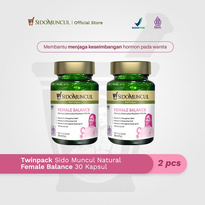 Twinpack Sido Muncul Natural Female Balance 30 Kapsul Kesehatan Wanita