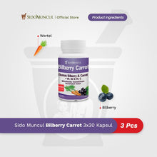 Sido Muncul Herbal Bilberry Carrot Triple Pack, 30 Capsules