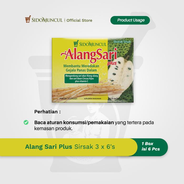 Alang Sari Plus Soursop 3x6's - Prevents Mouth Ulcers and Relieves Internal Heat