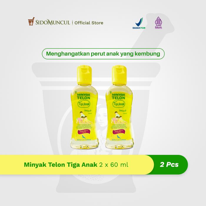 Tiga Anak Telon Oil 60 mL Warms Babies’ Bloated Tummies (2 bottles)