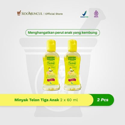 Tiga Anak Telon Oil 60 mL Warms Babies’ Bloated Tummies (2 bottles)