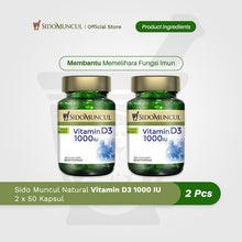 Sido Muncul Vitamin D3 1000 IU for Bone Health, Calcium Absorption, and Autoimmune Support, 2-Pack