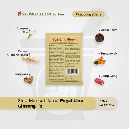 Sido Muncul Jamu Pegal Linu Ginseng 50's - Muscle and Bone Pain