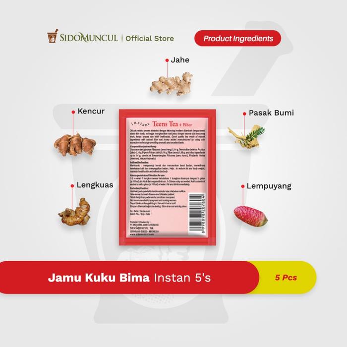 Kuku Bima Instant Herbal Drink 3x5's - Boosts Men's Stamina and Vitality