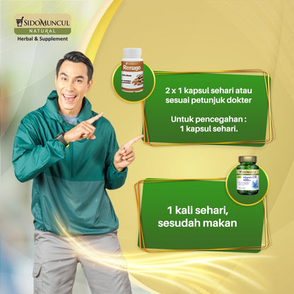 Healthy Joints Package - Sido Muncul Natural Remago + Vitamin D3 400 IU