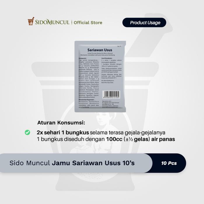 Sido Muncul Jamu Sariawan Usus 10's - Meredakan Sakit Perut Kembung