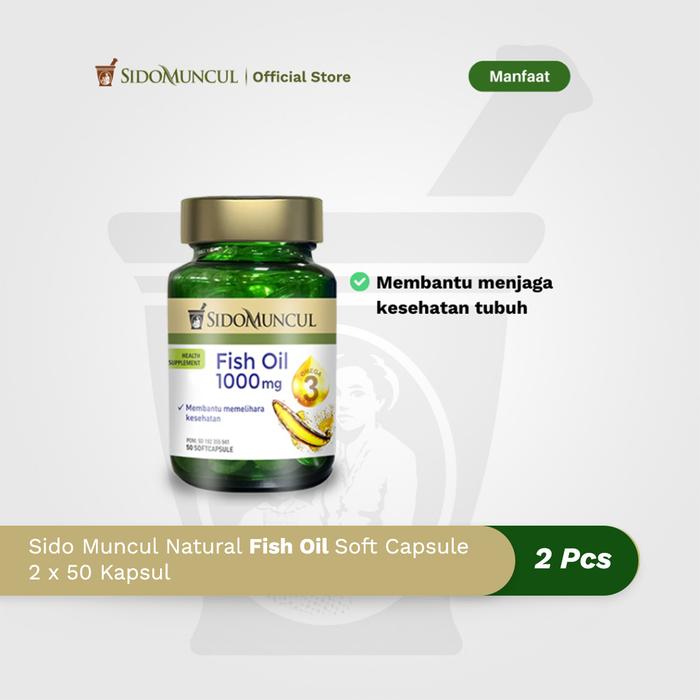 Sido Muncul Natural Fish Oil Soft Capsule 50 Kapsul Minyak Ikan 2x