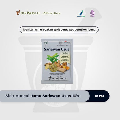 Sido Muncul Jamu Sariawan Usus 10's - Meredakan Sakit Perut Kembung
