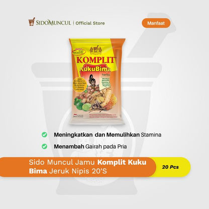 Sido Muncul Jamu Komplit Kuku Bima Lime 20's - Men's Stamina