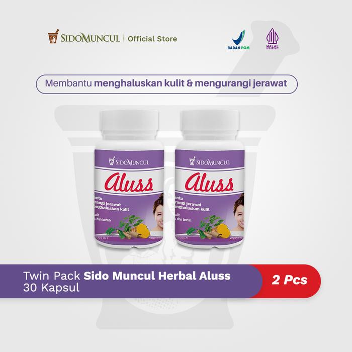 Twin Pack Sido Muncul Herbal Aluss, 30 Sachets – Smooth, Clear Skin, No Acne