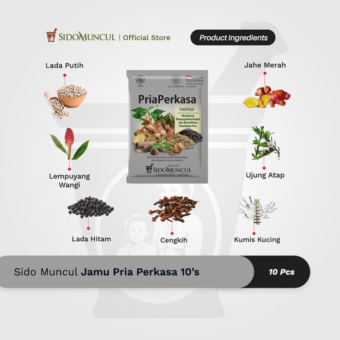Sido Muncul Jamu Pria Perkasa 10's - Menambah Semangat dan Stamina