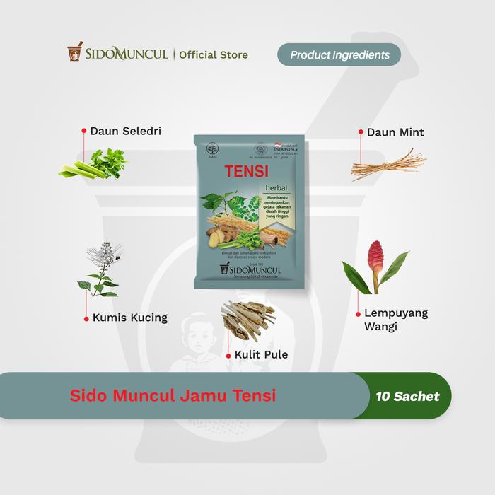 Sido Muncul Jamu for High Blood Pressure, 10 Sachets – Helps Relieve High Blood Pressure