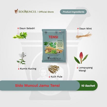 Sido Muncul Jamu for High Blood Pressure, 10 Sachets – Helps Relieve High Blood Pressure
