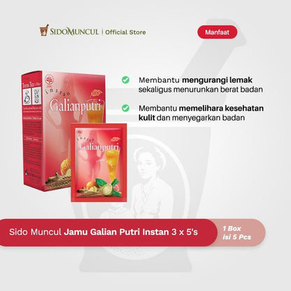 Instant Galian Putri Herbal Medicine 3x5's - Reduces Fat, Improves Skin Health