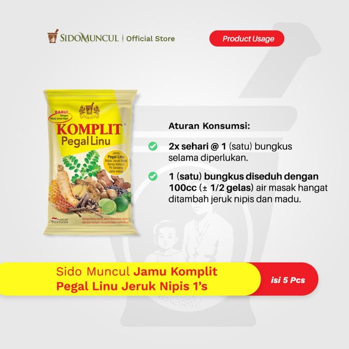 Sido Muncul Jamu Komplit Pegal Linu Jeruk Nipis 20's