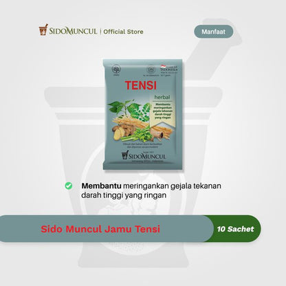 Sido Muncul Jamu for High Blood Pressure, 10 Sachets – Helps Relieve High Blood Pressure