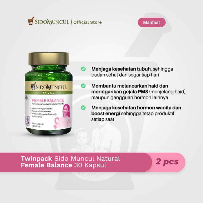 Twinpack Sido Muncul Natural Female Balance 30 Kapsul Kesehatan Wanita