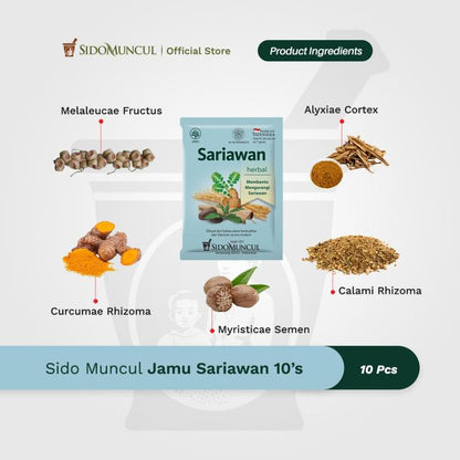 Sido Muncul Jamu Sariawan 10's - Treats Mouth Ulcers and Internal Heat
