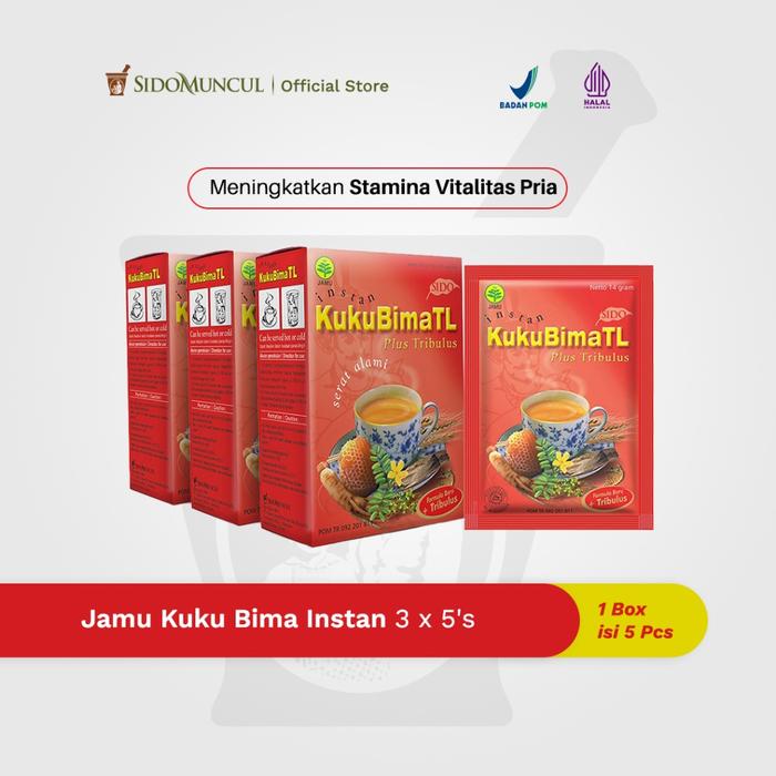 Kuku Bima Instant Herbal Drink 3x5's - Boosts Men's Stamina and Vitality