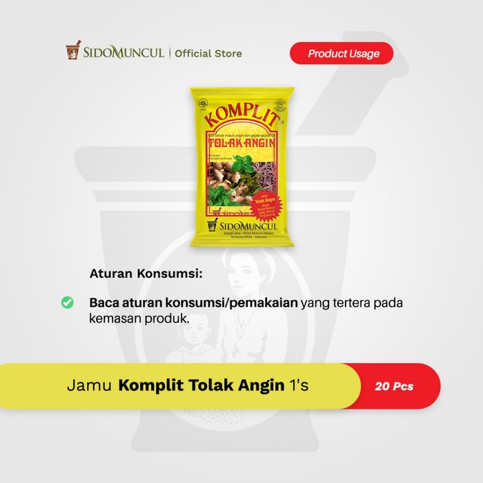 Tolak Angin Complete Herbal Remedy, 20 Sachets—Relieves Cold Symptoms and Clears the Airways