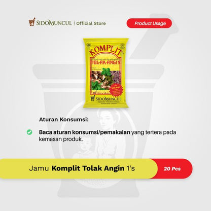 Tolak Angin Complete Herbal Remedy, 20 Sachets—Relieves Cold Symptoms and Clears the Airways