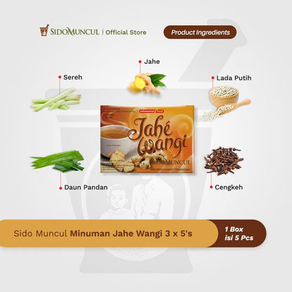 Sido Muncul Minuman Jahe Wangi 3x5's - Membantu Menghangatkan Badan