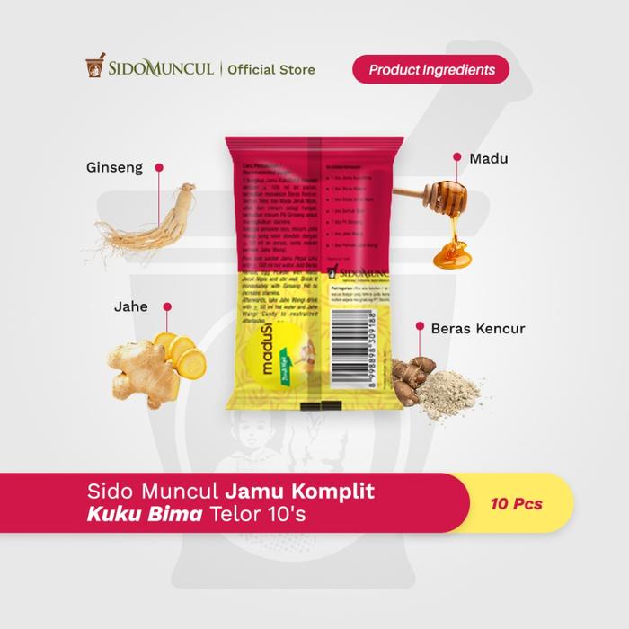Sido Muncul Jamu Komplit Kuku Bima Telor 10's - Men's Stamina and Vitality