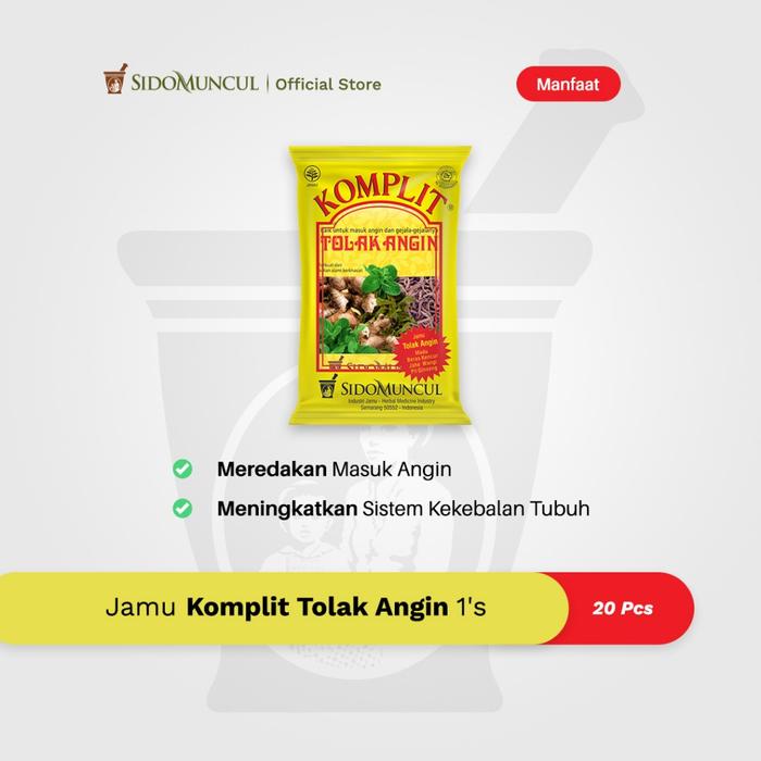 Tolak Angin Complete Herbal Remedy, 20 Sachets—Relieves Cold Symptoms and Clears the Airways