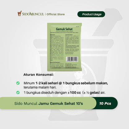 Sido Muncul Jamu Gemuk Sehat 10's - Herbal Memperbaiki Nafsu Makan