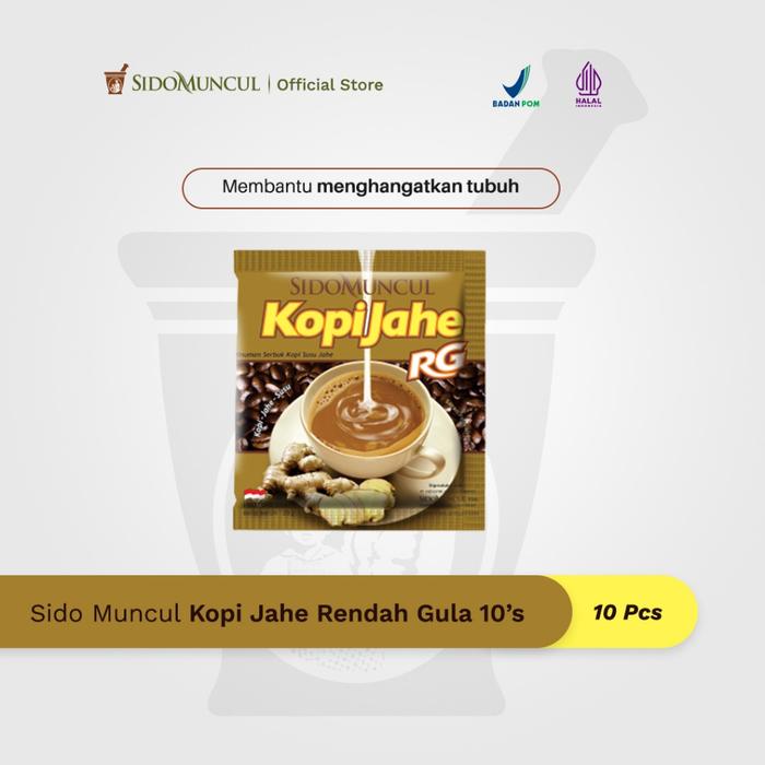 Sido Muncul Minuman Kopi Jahe Rendah Gula 10's - Menghangatkan Badan