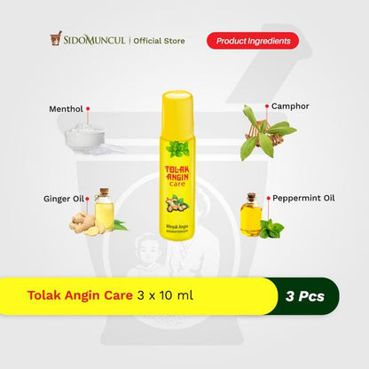 Tolak Angin Care 3x10 ml Minyak Angin Aromaterapi - Hilangkan Gatal