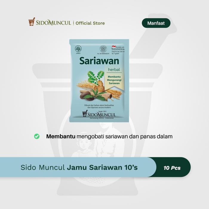 Sido Muncul Jamu Sariawan 10's - Treats Mouth Ulcers and Internal Heat